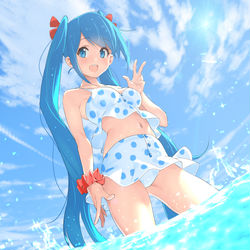 This is a pixiv picture whose title is 水着.