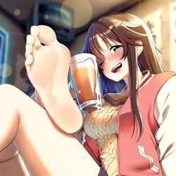 This is a pixiv picture whose title is ユッキと酒飲みたい.