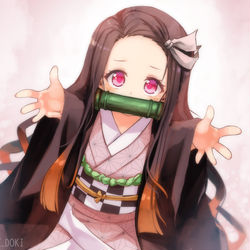 This is a pixiv picture whose title is 禰豆子.