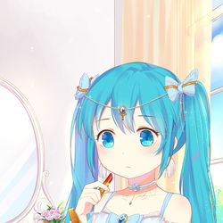 This is a pixiv picture whose title is miku.