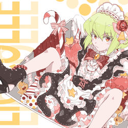 This is a pixiv picture whose title is 【WEB再録】女装リオイラスト本.