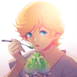 This is a pixiv picture whose title is かき氷とおまけ.