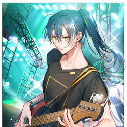 This is a pixiv picture whose title is 🎸🎶🎵.
