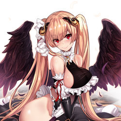 This is a pixiv picture whose title is 堕天使ちゃん☆プチリッチ.