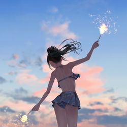 This is a pixiv picture whose title is 花火.