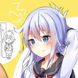 This is a pixiv picture whose title is 無口.