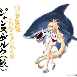 This is a pixiv picture whose title is ジャンヌ・ダルク（鮫）.