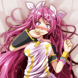 This is a pixiv picture whose title is 押し倒し.
