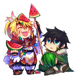 This is a pixiv picture whose title is 盾/槍の勇者の絵まとめ9.