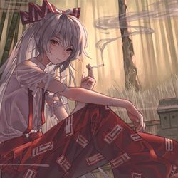This is a pixiv picture whose title is 妹紅.