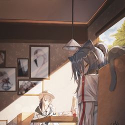 This is a pixiv picture whose title is 博士你在看什么？.