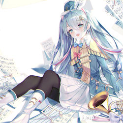 This is a pixiv picture whose title is happy birthday  Miku.