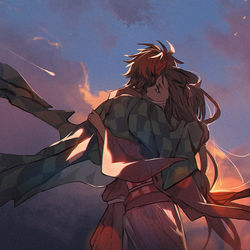 This is a pixiv picture whose title is 君を守る.