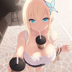 This is a pixiv picture whose title is 星奈ちゃんとタピオカ.