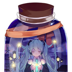 This is a pixiv picture whose title is miku.
