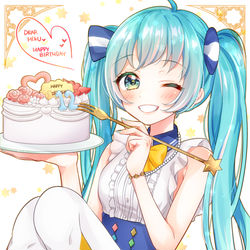 This is a pixiv picture whose title is Happy Birthday to MIKU..