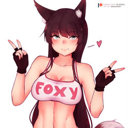 This is a pixiv picture whose title is 狐耳.