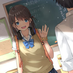 This is a pixiv picture whose title is また明日.