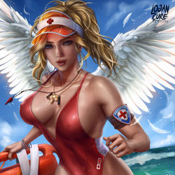 This is a pixiv picture whose title is マーシー Lifeguard Mercy.