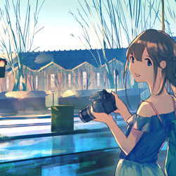 This is a pixiv picture whose title is 『始まりの地』.