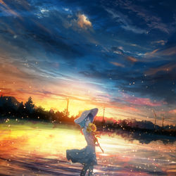 This is a pixiv picture whose title is 情景層.