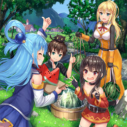 This is a pixiv picture whose title is 日本の夏、このすばの夏.