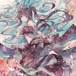 This is a pixiv picture whose title is 【神撃のバハムート】コーラルリーフプリンセス.