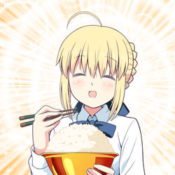 This is a pixiv picture whose title is ……なるほど。　聖杯で、白米を…….