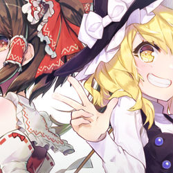 This is a pixiv picture whose title is レイマリ.