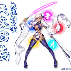 This is a pixiv picture whose title is 天魔武蔵.