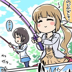 This is a pixiv picture whose title is つりのんびより.