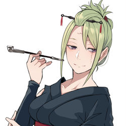 This is a pixiv picture whose title is 月詠.