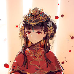 This is a pixiv picture whose title is 逸仙 中国風の花嫁.