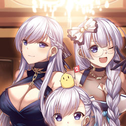 This is a pixiv picture whose title is Azur Lane 2nd Anniversary.