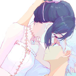 This is a pixiv picture whose title is この掌に触れる 花のような.