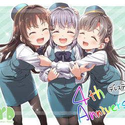 This is a pixiv picture whose title is デレステ4周年.