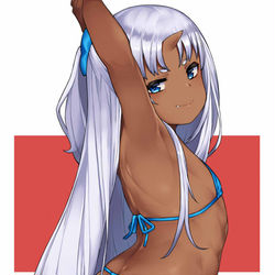 This is a pixiv picture whose title is 青鬼ちゃん.