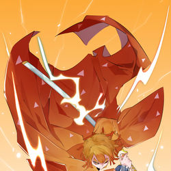 This is a pixiv picture whose title is 『・・ノ型』.