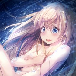 This is a pixiv picture whose title is 女神官ちゃんが真っ裸になるあのシーンになぜ挿絵がないのか？.