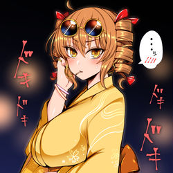This is a pixiv picture whose title is 縁日で浴衣の女苑ちゃんと.