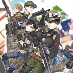 This is a pixiv picture whose title is サバゲにGO!.