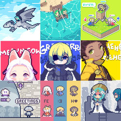 This is a pixiv picture whose title is Fire Emblem Dotpict.