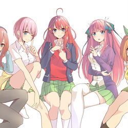 This is a pixiv picture whose title is 五等分の花嫁.