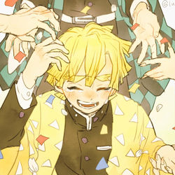This is a pixiv picture whose title is 善逸くんハッピーバースデー！.