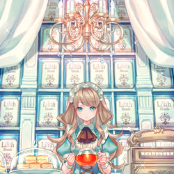 This is a pixiv picture whose title is 紅茶屋さん.