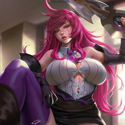 This is a pixiv picture whose title is Battle Academia_KATARINA_ Previe.