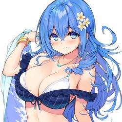 This is a pixiv picture whose title is 水着藍さん.