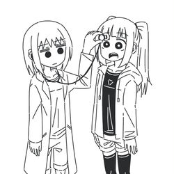 This is a pixiv picture whose title is 聴診器.