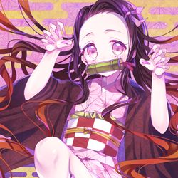 This is a pixiv picture whose title is 禰豆子.