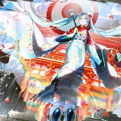 This is a pixiv picture whose title is 向うの京都.